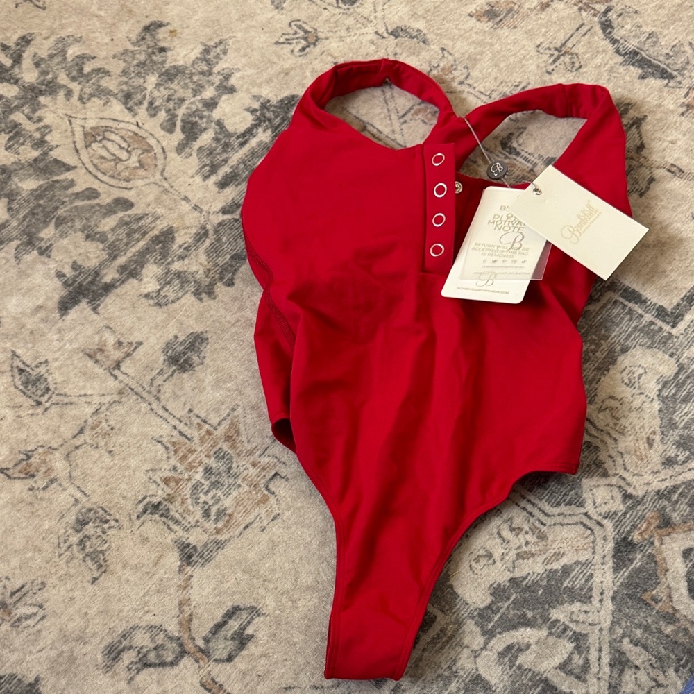 NWT Bombshell sportswear cherry red bodysuit XS
